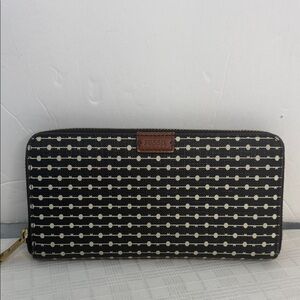 Fossil Black and Cream full sized  Wallet